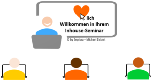Die Grafik zeigt eine Inhouse-Schulung mit drei Teilnehmern